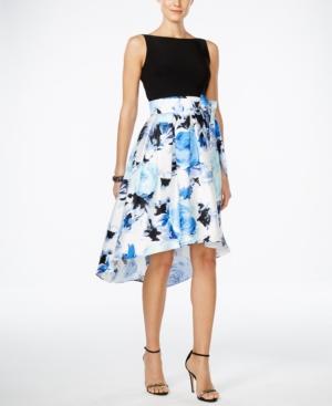 Sl Fashions Floral-print High-low Dress