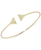 Double Pyramid Flex Bangle Bracelet In 10k Gold