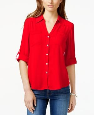 Bcx Juniors' Tab-sleeve Shirt