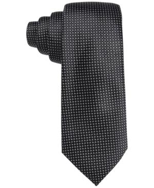 Tasso Elba Men's Black & White Dot Grid Tie, Only At Macy's