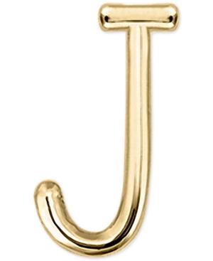 Sarah Chloe Polished Initial Single Stud Earring In 14k Gold