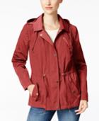 Charter Club Petite Water-resistant Hooded Utility Jacket, Only At Macy's