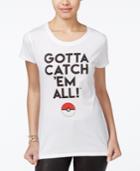 Hybrid Juniors' Pokemon Catch 'em All Graphic T-shirt