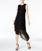 Alfani Prima Satin-trim Illusion Dress, Only At Macy's