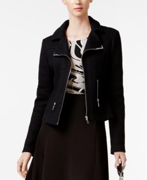 Alfani Petite Textured Moto Jacket, Created For Macy's