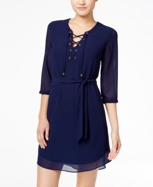 Bcx Juniors' Lace-up A-line Dress