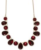 Nine West Multiple Faceted Stone Collar Necklace