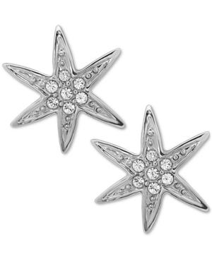 Nina Gold-tone Swarovski Crystal Pave Starfish Stud Earrings