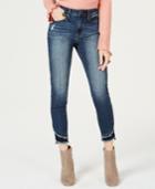 American Rag Juniors' Two-tone Step-hem Skinny Jeans, Created For Macy's