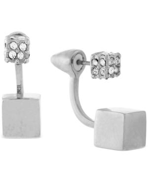 Vince Camuto Pave Cube Front And Back Earrings