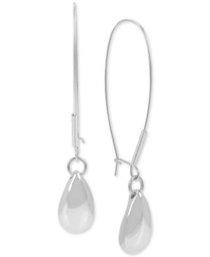 Robert Lee Morris Soho Silver-tone Sculptural Bead Drop Earrings