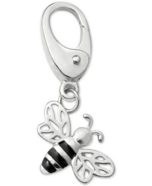 Bee Clip-on Charm In Sterling Silver