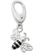 Bee Clip-on Charm In Sterling Silver