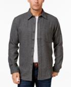 Club Room Men's Big And Tall Wool Long-sleeve Heather Over Shirt, Only At Macy's