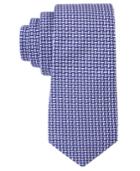 Con. Struct Men's Navy Stair-step Geometric Slim Tie