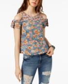Lucky Brand Ruffled Cold-shoulder T-shirt
