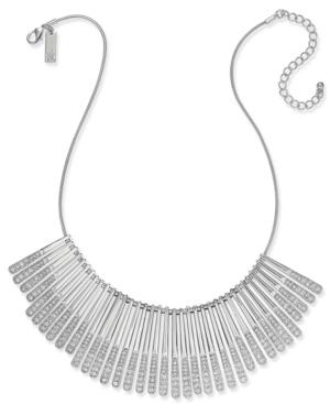 Inc International Concepts Silver-tone Sticks & Stones Pave Statement Necklace, Created For Macy's
