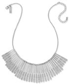 Inc International Concepts Silver-tone Sticks & Stones Pave Statement Necklace, Created For Macy's