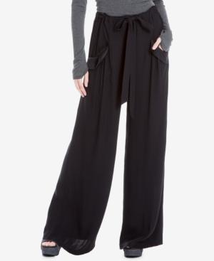 Max Studio London Wide-leg Satin-trim Pants, Created For Macy's