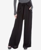 Max Studio London Wide-leg Satin-trim Pants, Created For Macy's