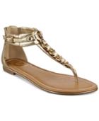 G By Guess Daniel T-strap Flat Sandals Women's Shoes