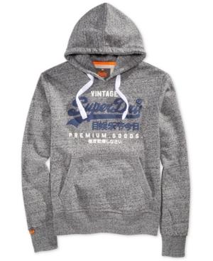 Superdry Men's Premium Goods Duo Graphic-print Logo Hoodie
