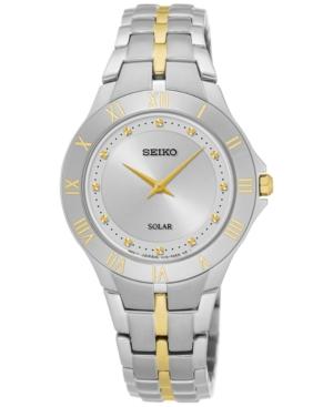 Seiko Women's Solar Recraft Series Two-tone Stainless Steel Bracelet Watch 30mm Sup308