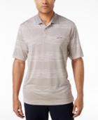 Greg Norman For Tasso Elba Men's Heathered Striped Performance Sun Protection Golf Polo