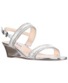 Nina Florece Rhinestone Embellished Wedge Sandals Women's Shoes