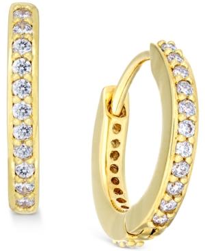 Danori Gold-tone Crystal Pave Huggy Hoop Earrings, Only At Macy's