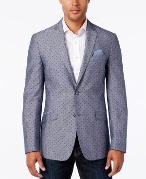 Tallia Men's Vince Dot-print Chambray Sport Coat