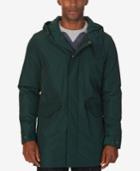 Nautica Men's Concealed-placket Tech Hooded Jacket