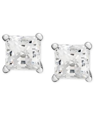 Near Colorless Princess-cut Diamond Stud Earrings In 14k White Gold (1/4 Ct. T.w.)
