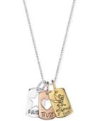 Disney Tinkerbell Faith, Trust & Pixie Dust Dog Tag Pendant Necklace
