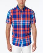 Tommy Hilfiger Men's Plaid Button-down Short-sleeve Shirt