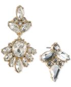 Abs By Allen Schwartz Gold-tone Crystal Mismatch Earrings