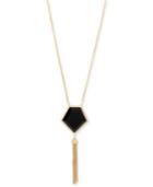 M. Haskell For Inc Gold-tone Jet And Tassel Long Pendant Necklace, Only At Macy's