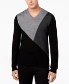 Armani Exchange Men's Colorblocked Wool V-neck Sweater