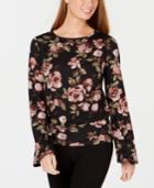 Bcx Juniors' Printed Keyhole-back Top