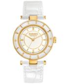 Versus By Versace Women's White Leather Strap Watch 34mm Sp8150015
