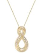 Diamond Infinity Pendant Necklace (1/2 Ct. T.w.) In 14k Gold-plated Sterling Silver
