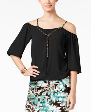 Thalia Sodi Cold-shoulder Blouse, Only At Macy's