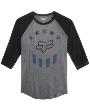 Fox Men's Raglan-sleeve Logo-print T-shirt