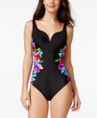 Miraclesuit Floral-print Tummy-control One-piece Swimsuit Women's Swimsuit