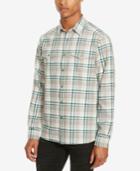 Kenneth Cole Men's Two Pocket Plaid Flannel Shirt
