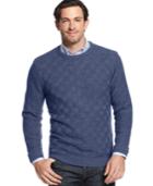 Geoffrey Beene Basketweave Crew Neck Sweater