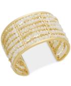 I.n.c. Gold-tone Beaded Multi-row Cuff Bracelet, Created For Macy's