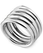 Calvin Klein Stainless Steel Polished Ribbed Ring