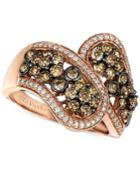 Le Vian Chocolatier Diamond Pave Statement Ring (1-3/8 Ct. T.w.) In 14k Rose Gold