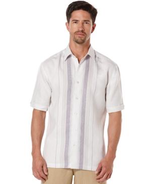 Cubavera Linen-blend Engineered Yard Shirt